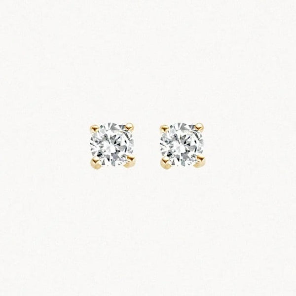 14 karaat geelgouden oorstekers - Blush - 7128YZI