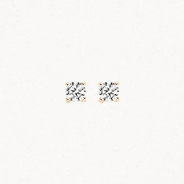 14 karaat geelgouden oorstekers - Blush - 7138YZI