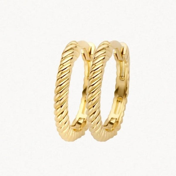 14 karaat geelgouden oorstekers - Blush - 7266YGO