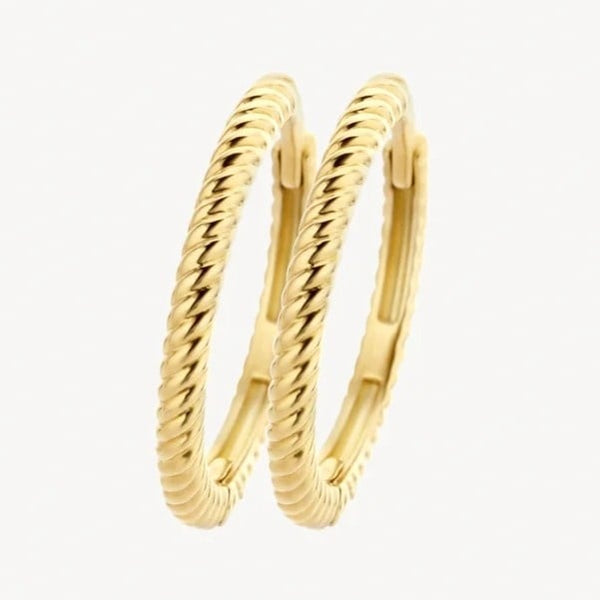 14 karaat geelgouden oorstekers - Blush - 7286YGO