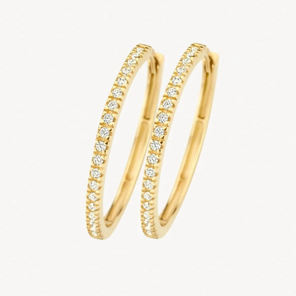 14 karaat geelgouden oorstekers - Blush - 7306YZI