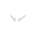 Oorstekers 6 poot chaton met diamant
