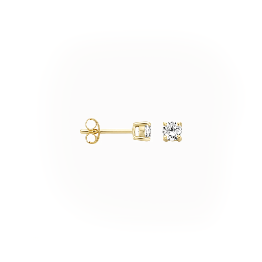 14 karaat geelgouden oorstekers - Blush - 7212YZI