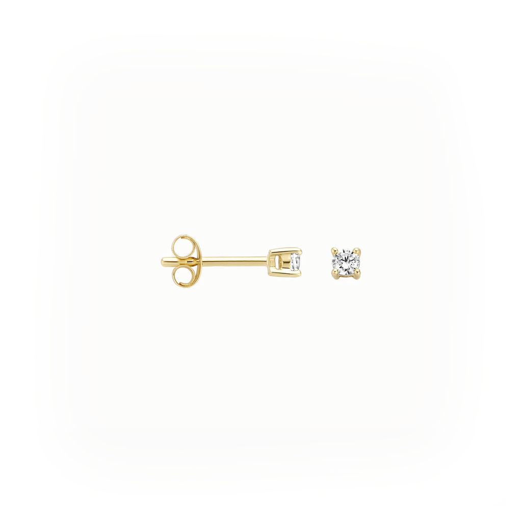 14 karaat geelgouden oorstekers - Blush - 7211YZI