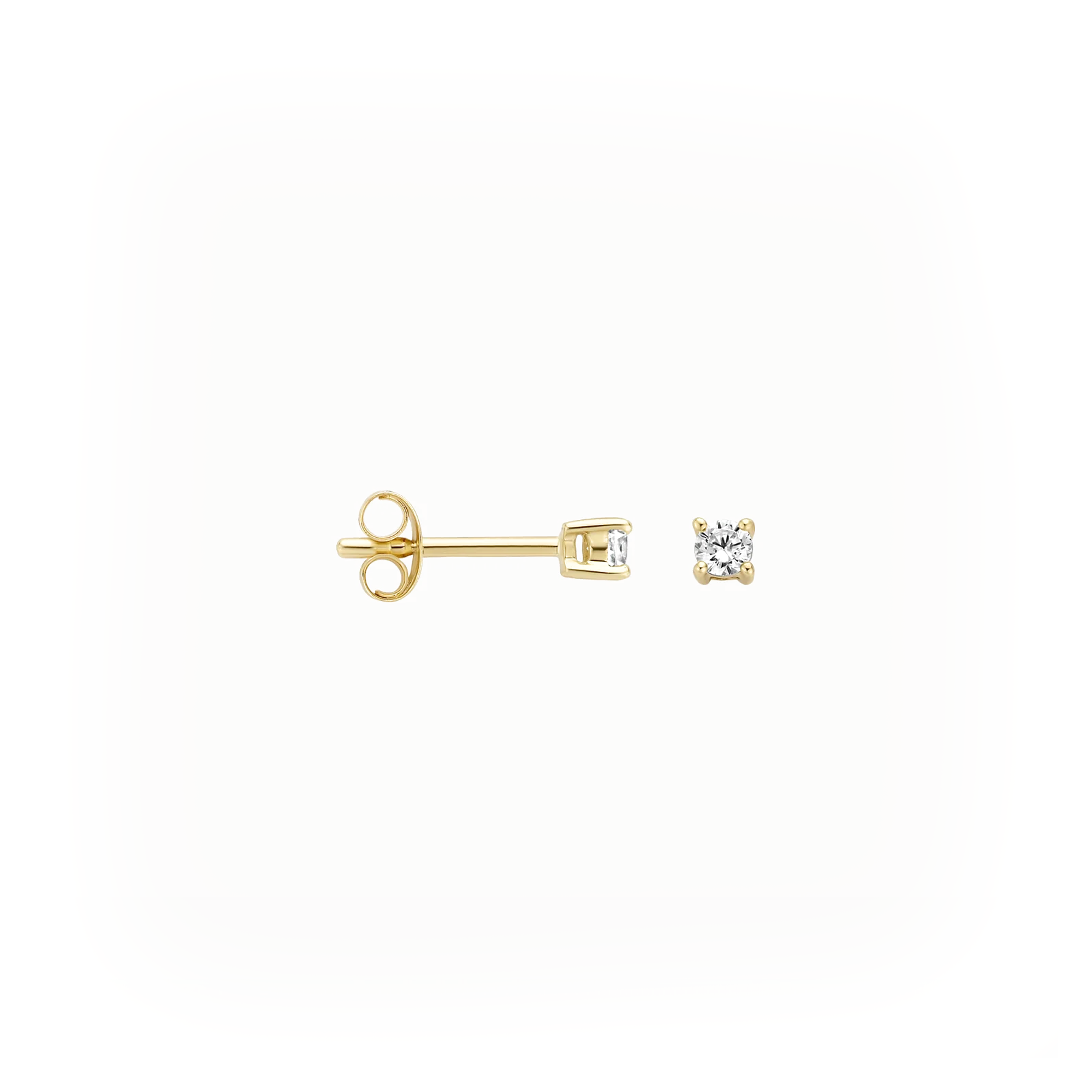 14 karaat geelgouden oorstekers - Blush - 7211YZI