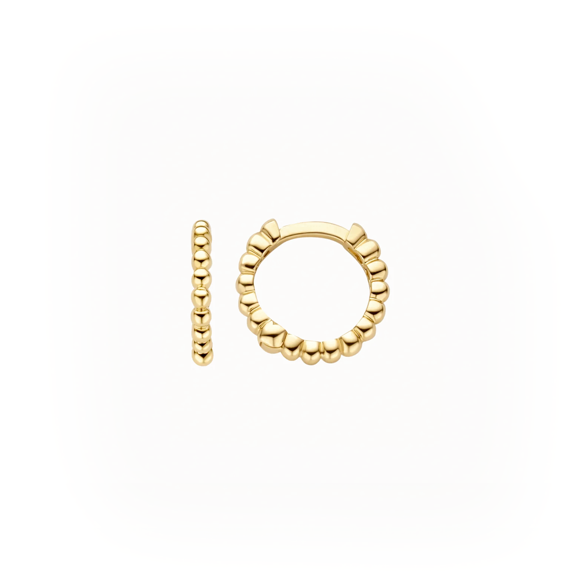 14 karaat geelgouden oorstekers - Blush - 7264YGO