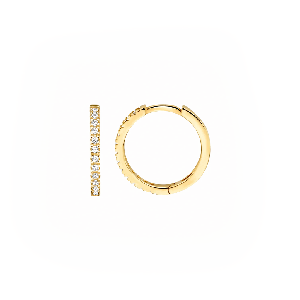 14 karaat geelgouden oorstekers - Blush - 7309YZI