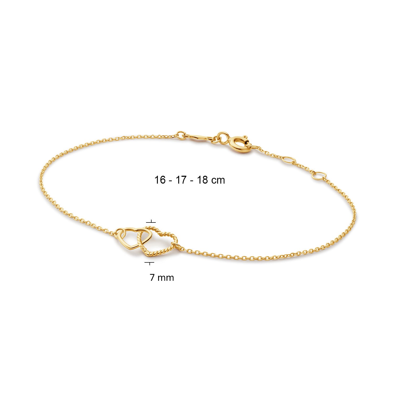 Connected Love Bracelet - Jackie - 14k Geelgoud