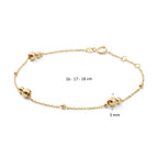 14 karaat geelgouden armband - Jackie - Lion’s Head Bracelet