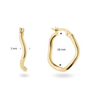 14 karaat geelgouden oorstekers - Jackie - Waterfront Hoops