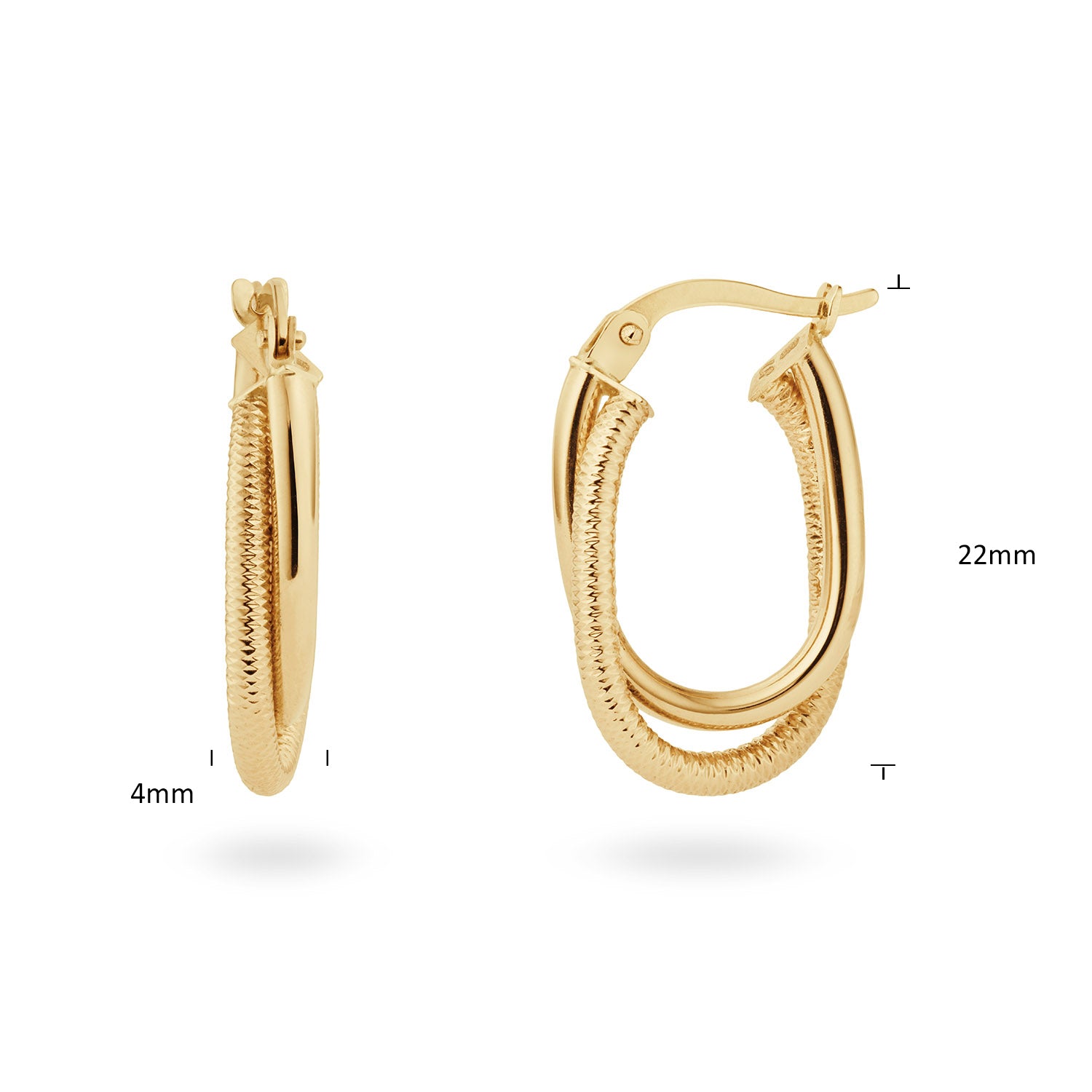 Safari Chic Hoops - Jackie - 14k Geelgoud