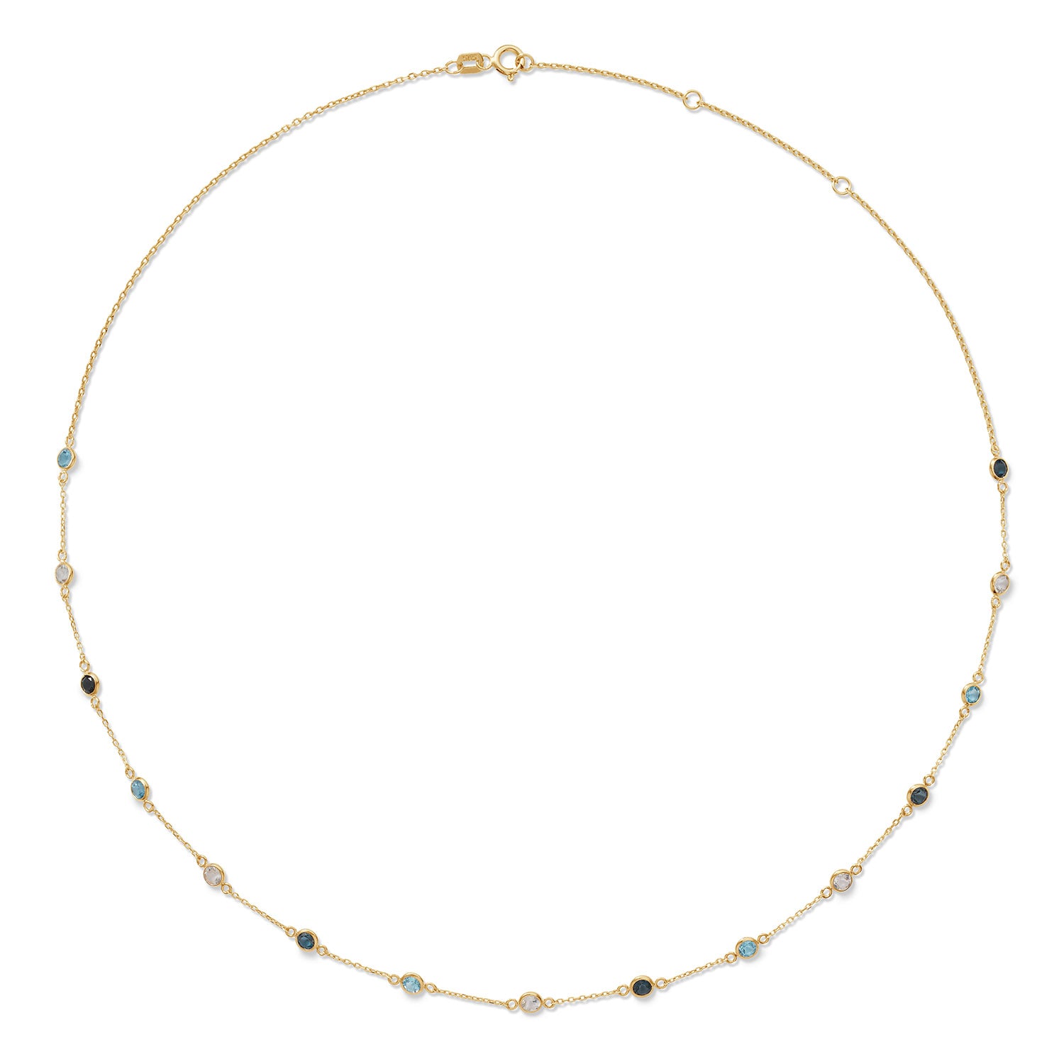 African Blue Topaz - Jackie - 14k Geelgoud