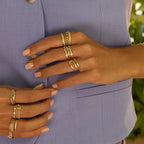 14 karaat geelgouden ring - Jackie - Clifton White Topaz Ring