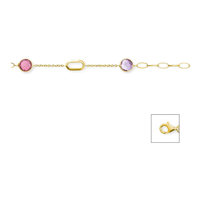 Edelstenen armband - Hutjens - 14k Geelgoud