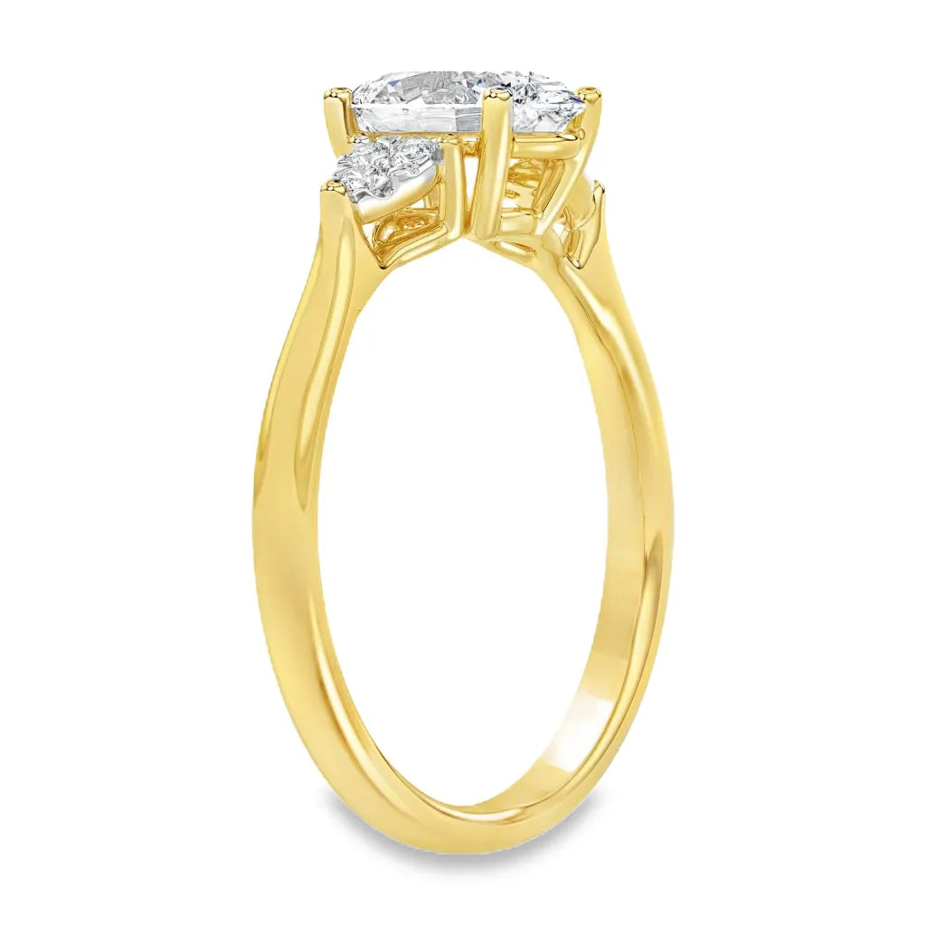 Geelgouden ring - 1,1 crt diamant - Hutjens Lab Grown
