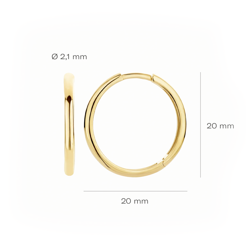 14 karaat geelgouden oorstekers - Blush - 7274YGO