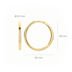 14 karaat geelgouden oorstekers - Blush - 7274YGO