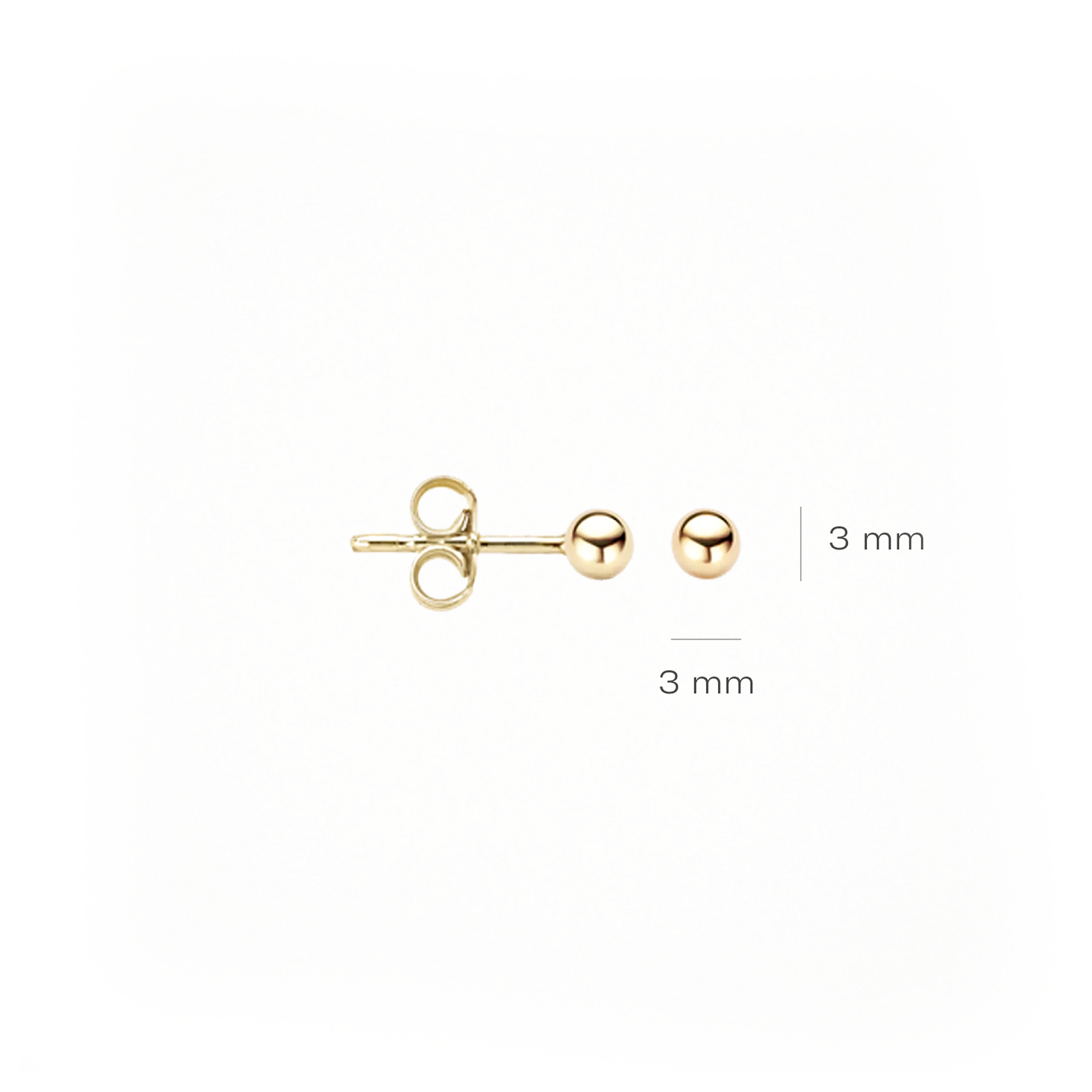 14 karaat geelgouden oorstekers - Blush - 7120YGO