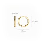 14 karaat geelgouden oorstekers - Blush - 7233YGO