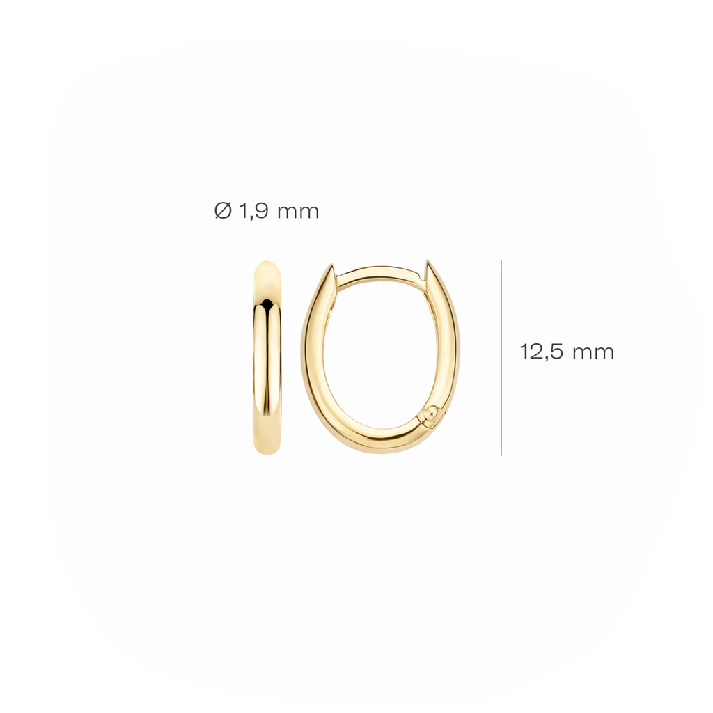 14 karaat geelgouden oorstekers - Blush - 7224YGO