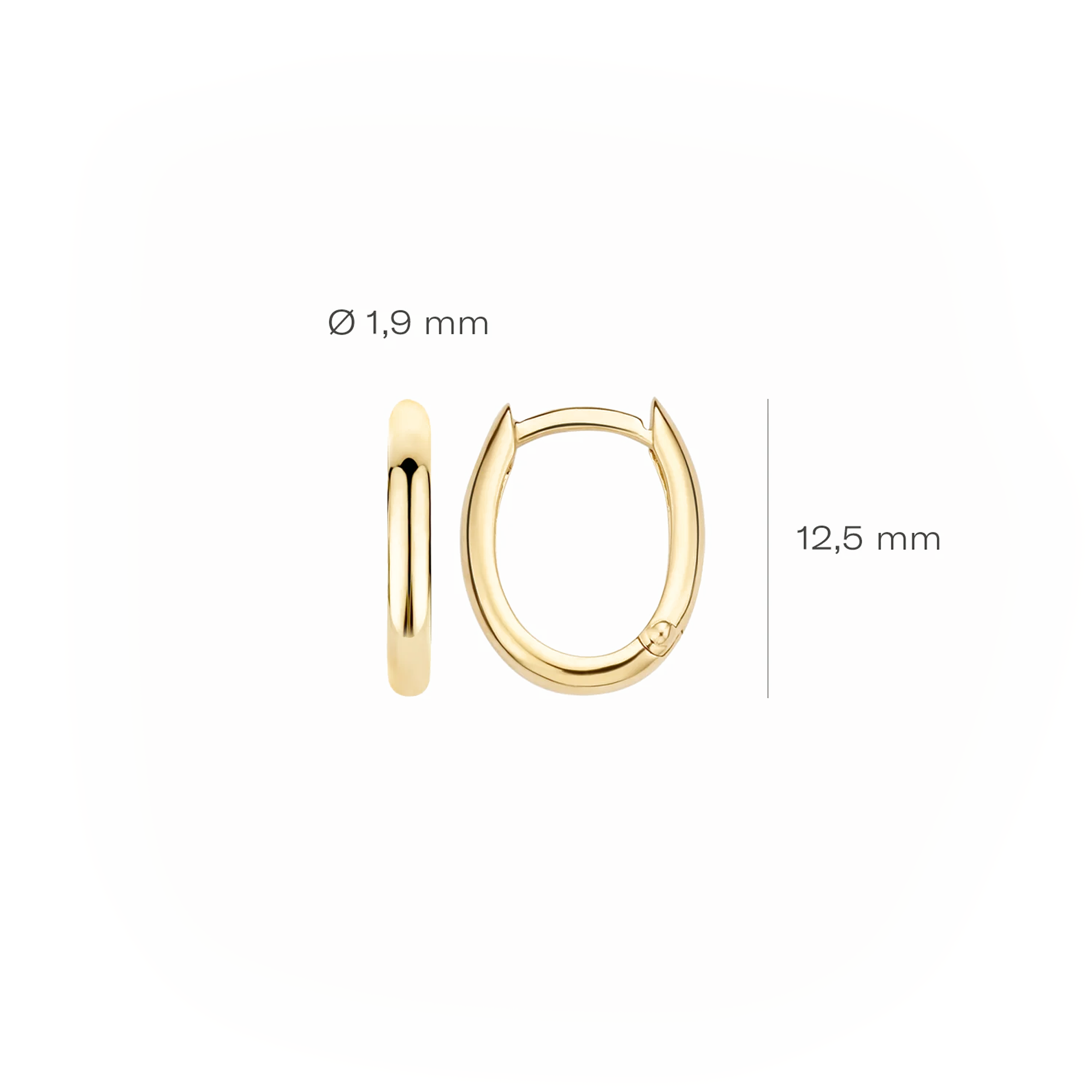 14 karaat geelgouden oorstekers - Blush - 7224YGO