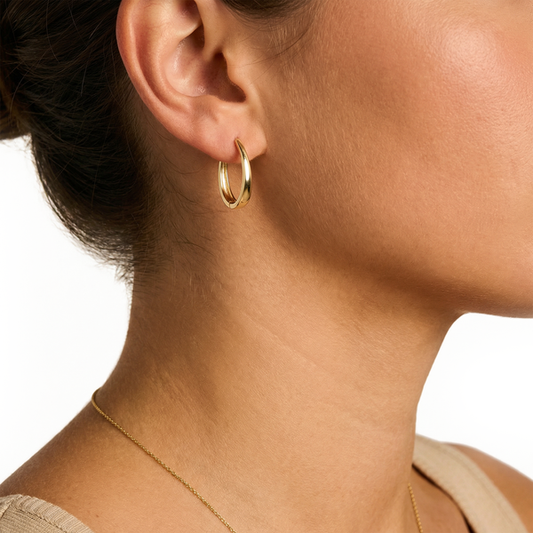 14 karaat geelgouden oorstekers - Blush - 7303YGO