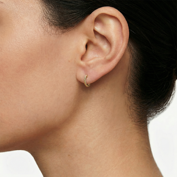 14 karaat geelgouden oorstekers - Blush - 7266YGO