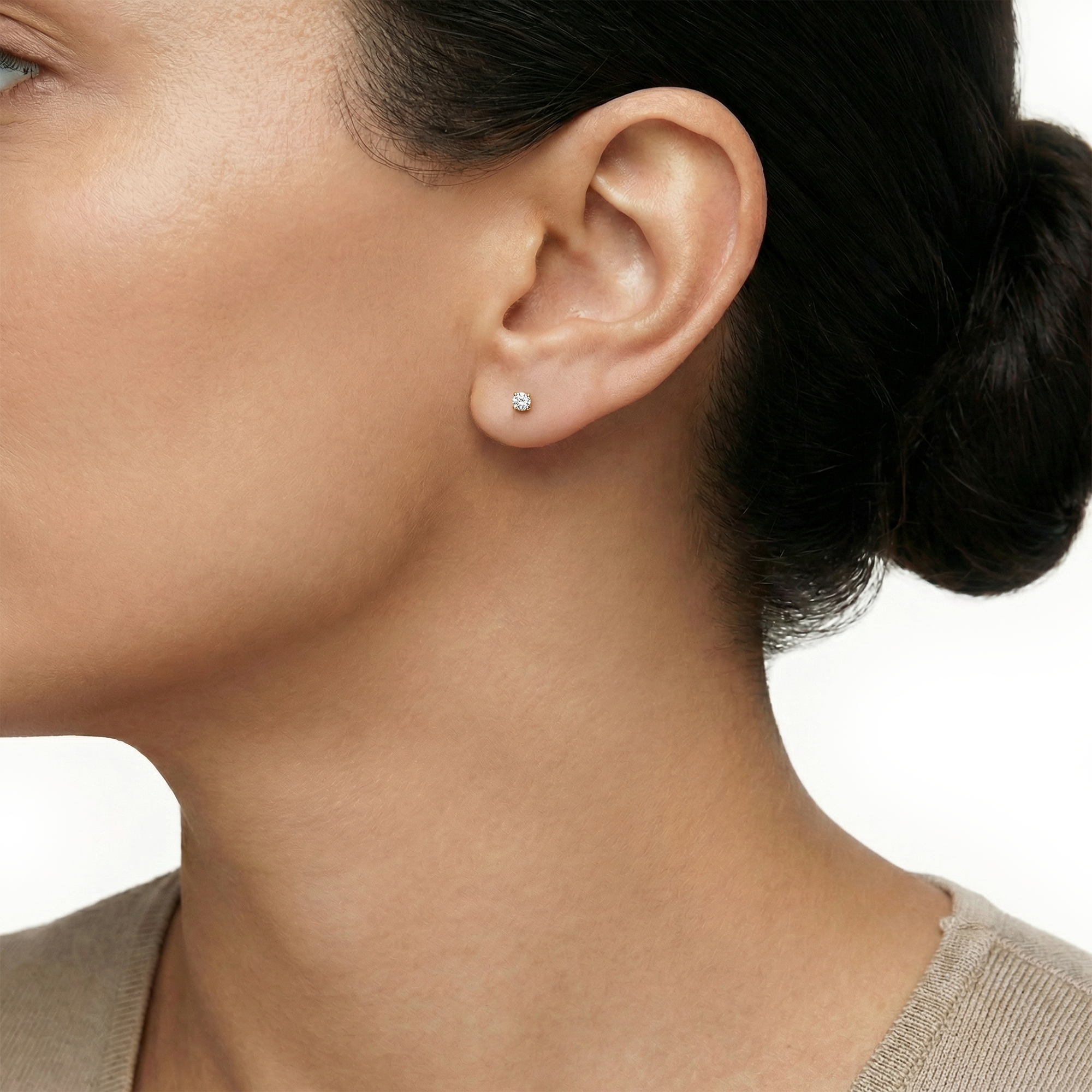 14 karaat geelgouden oorstekers - Blush - 7211YZI