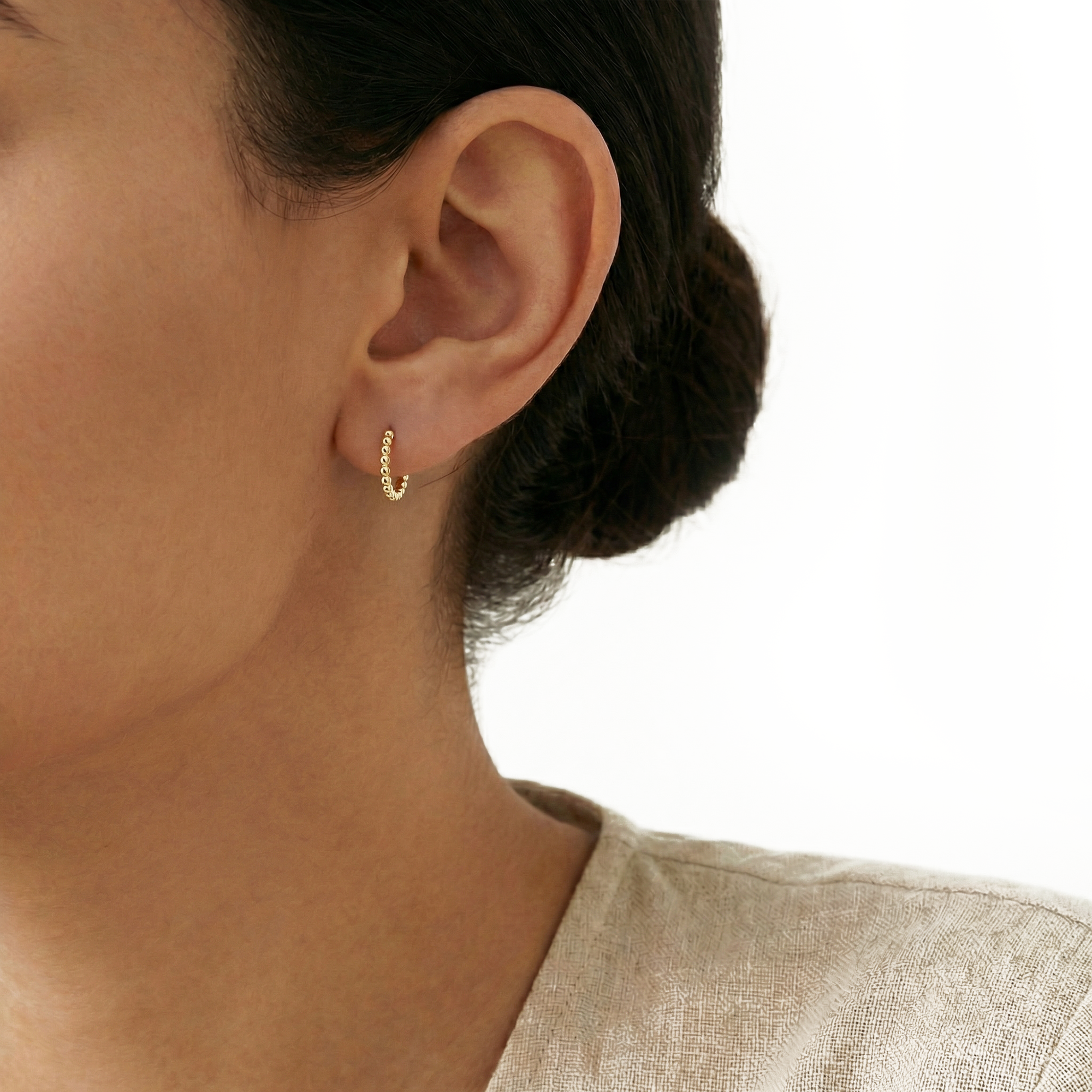 14 karaat geelgouden oorstekers - Blush - 7264YGO