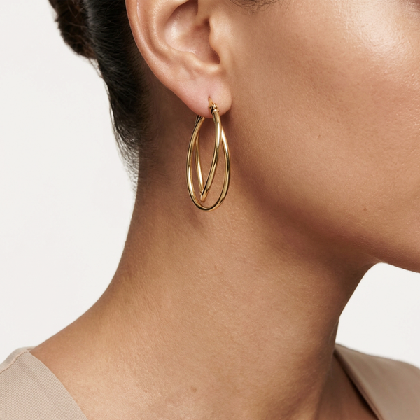 14 karaat geelgouden oorstekers - Maxima Hoops - Jackie