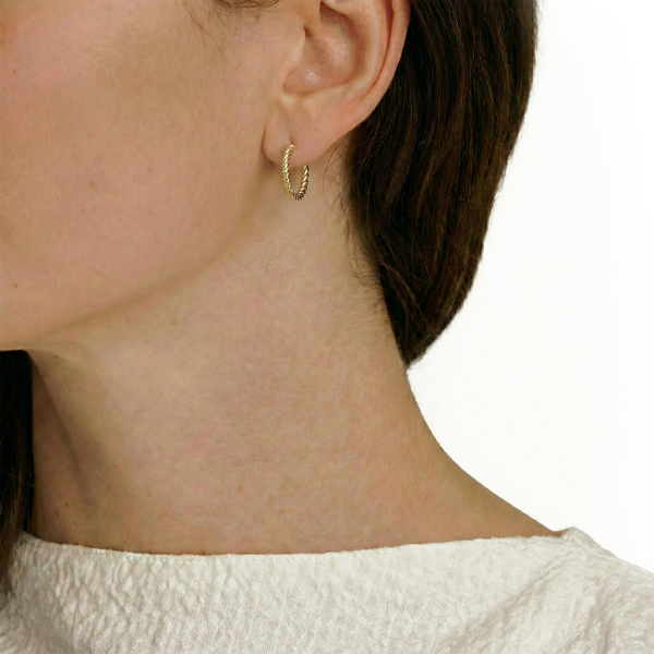 14 karaat geelgouden oorstekers - Blush - 7286YGO