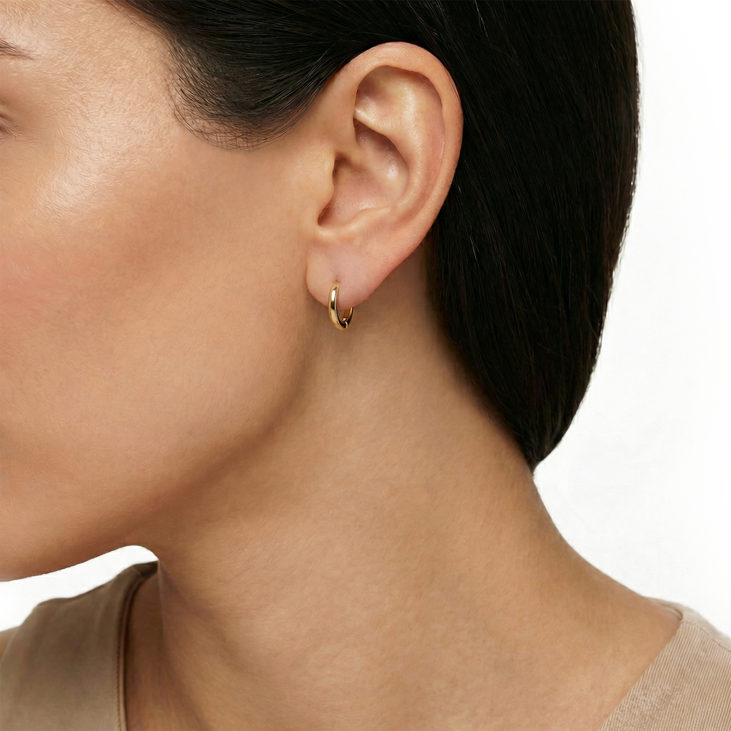 14 karaat geelgouden oorstekers - Blush - 7165YGO