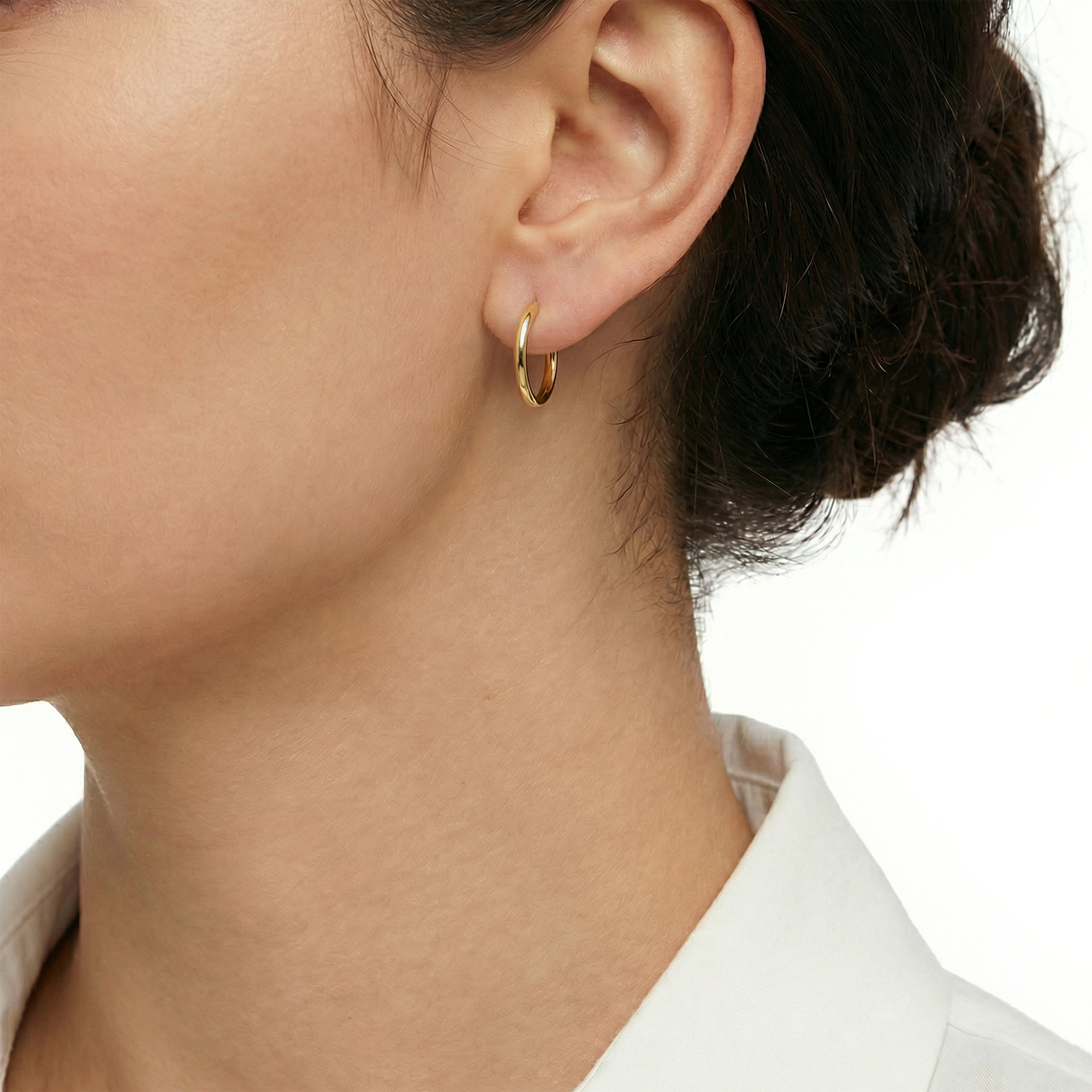 14 karaat geelgouden oorstekers - Blush - 7271YGO