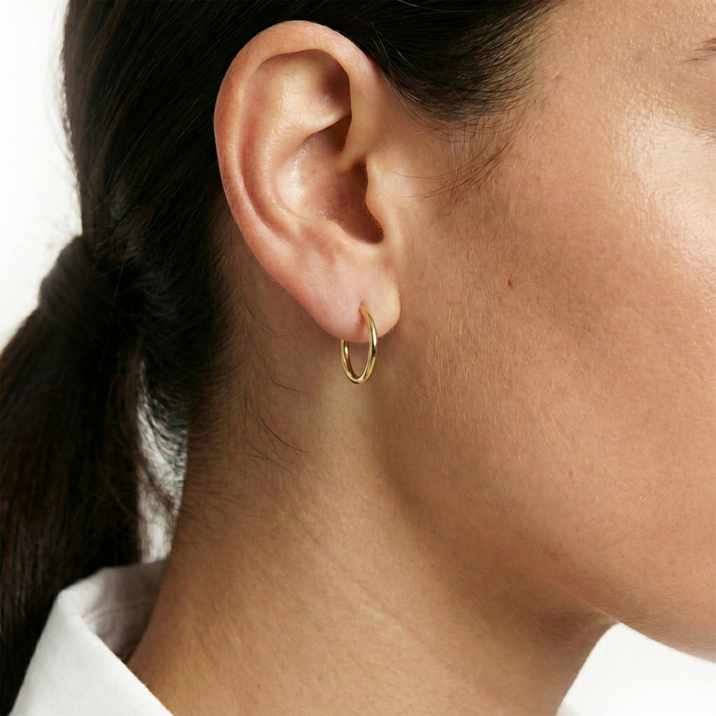 14 karaat geelgouden oorstekers - Blush - 7274YGO