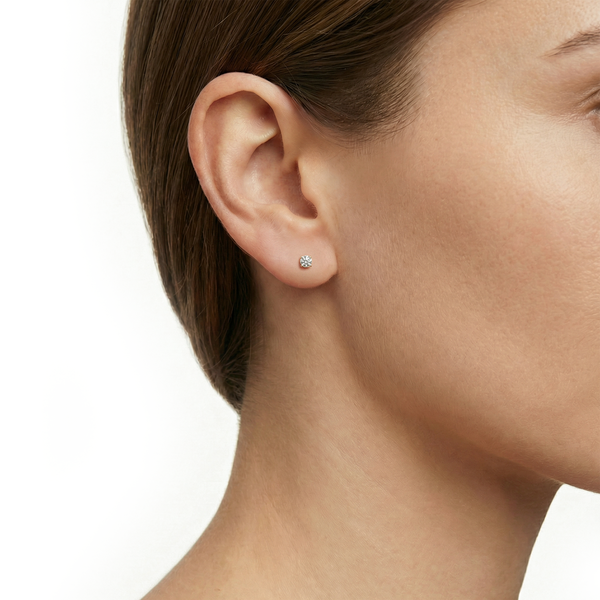 14 karaat geelgouden oorstekers - Blush - 7128YZI