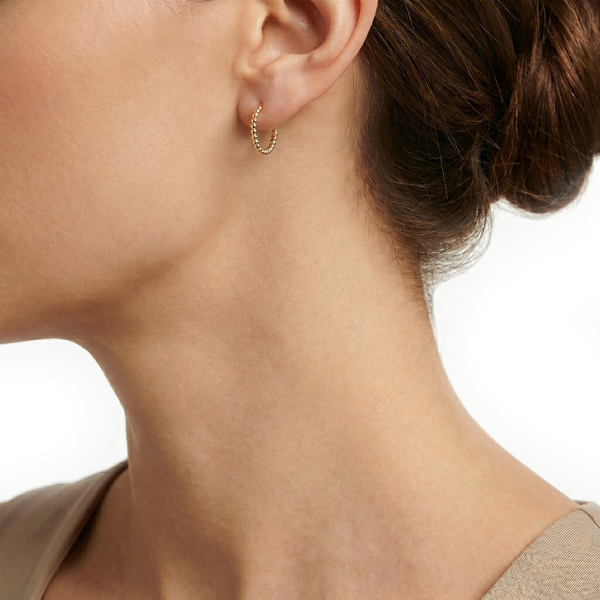 14 karaat geelgouden oorstekers - Blush - 7290YGO