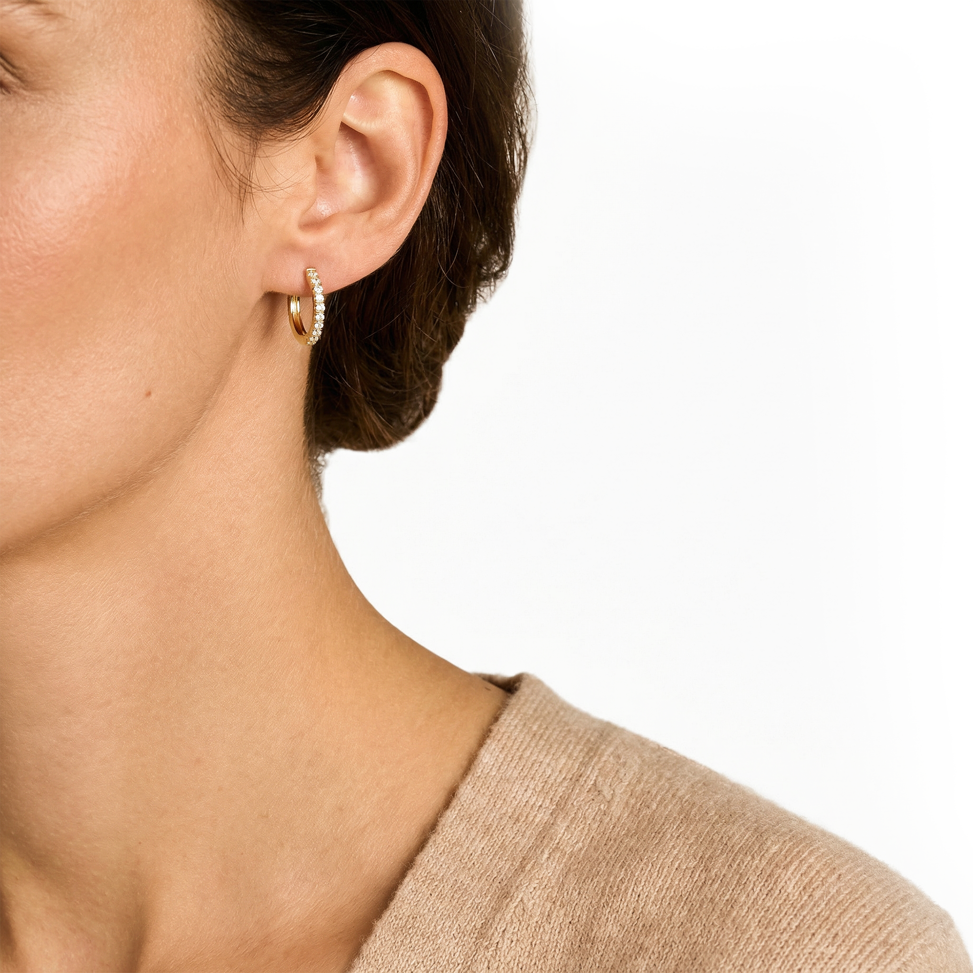 14 karaat geelgouden oorstekers - Blush - 7309YZI