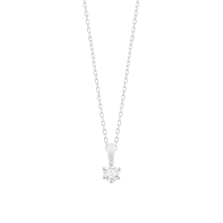Hanger 6 poot chaton met diamant