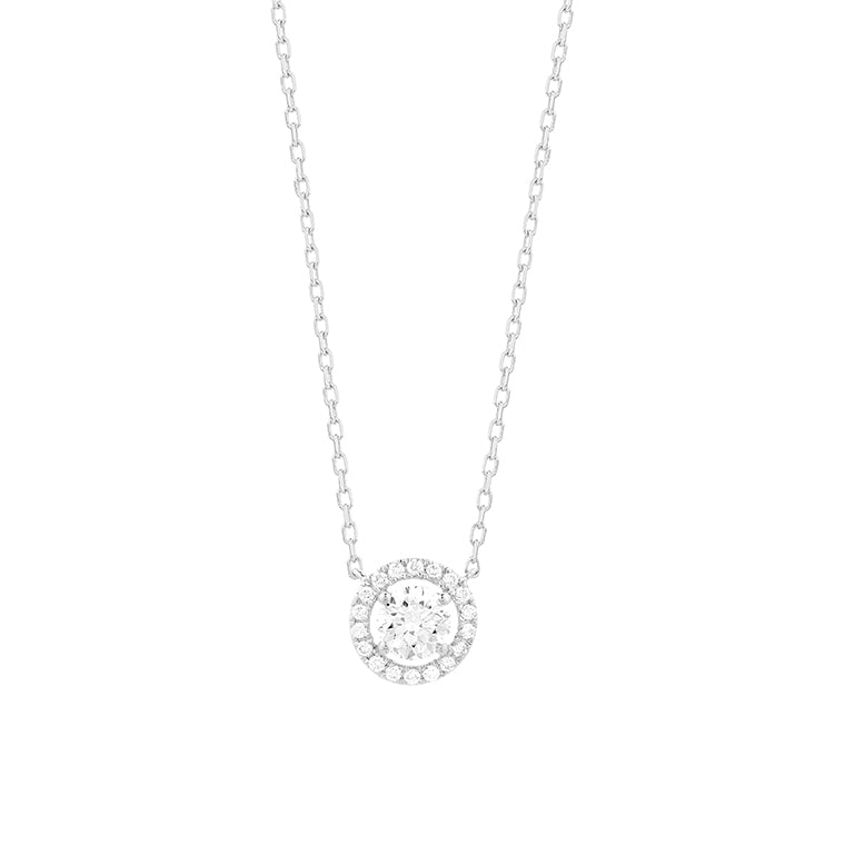 Halo hanger met diamanten