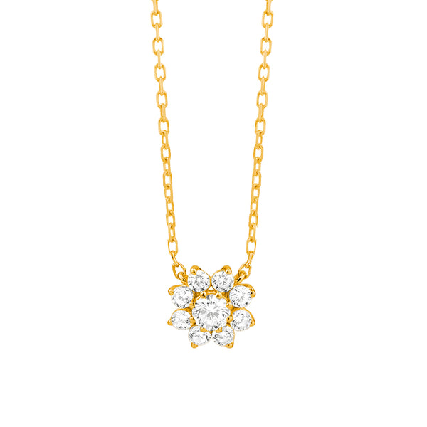 Rozetcollier met diamant 0,29 ct - 14k geelgoud - Hutjens Diamond