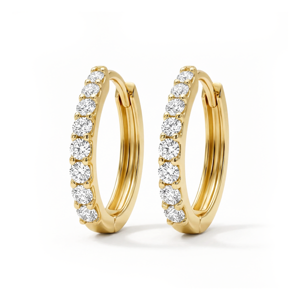 14 karaat geelgouden oorstekers - Blush - 7341YZI