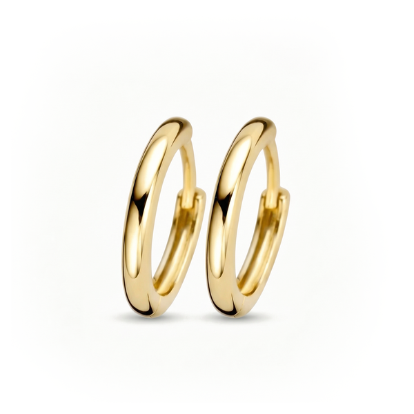 14 karaat geelgouden oorstekers - Blush - 7232YGO