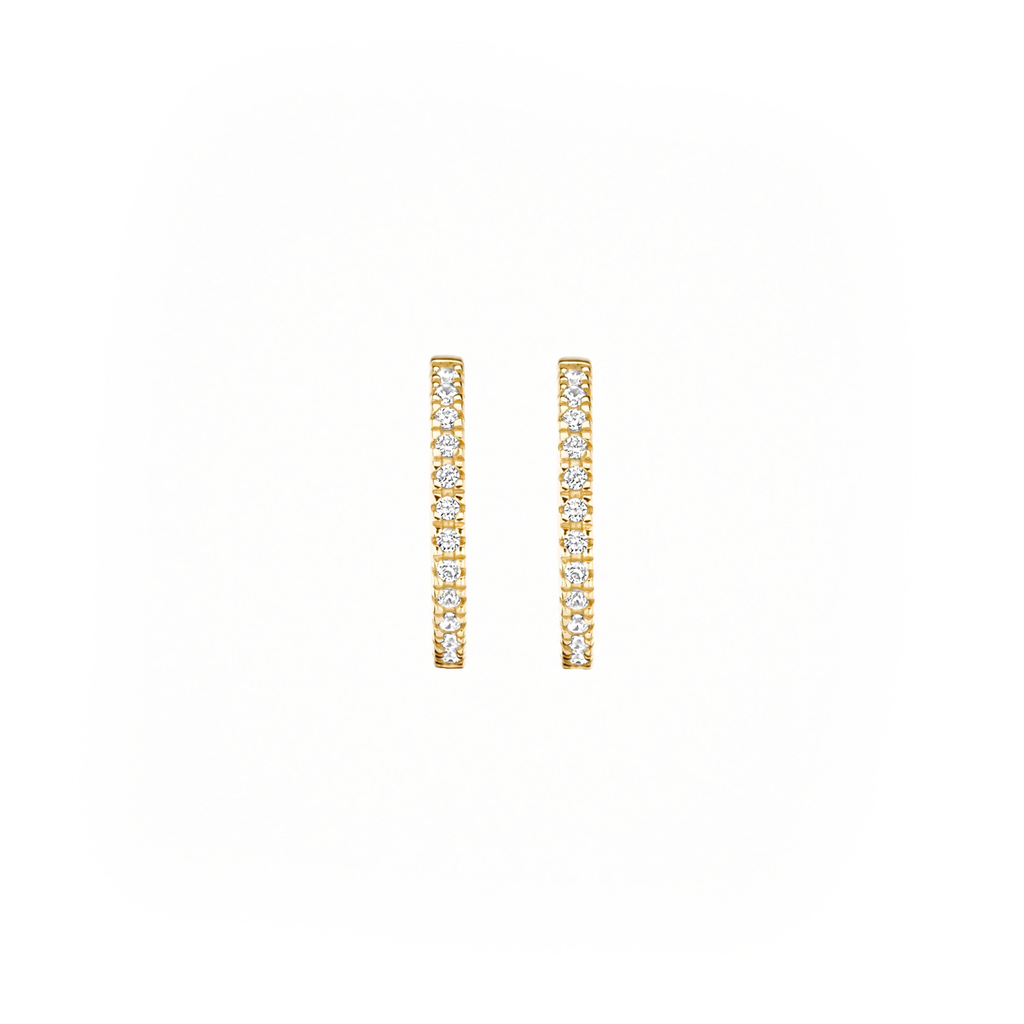 14 karaat geelgouden oorstekers - Blush - 7309YZI