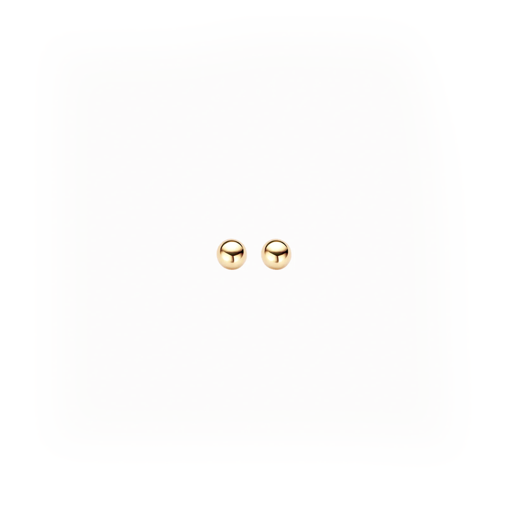 14 karaat geelgouden oorstekers - Blush - 7120YGO