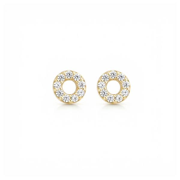 14 karaat geelgouden oorstekers - Blush - 7193YZI