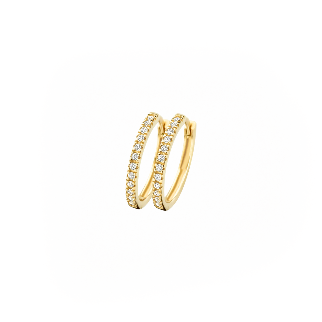 14 karaat geelgouden oorstekers - Blush - 7309YZI