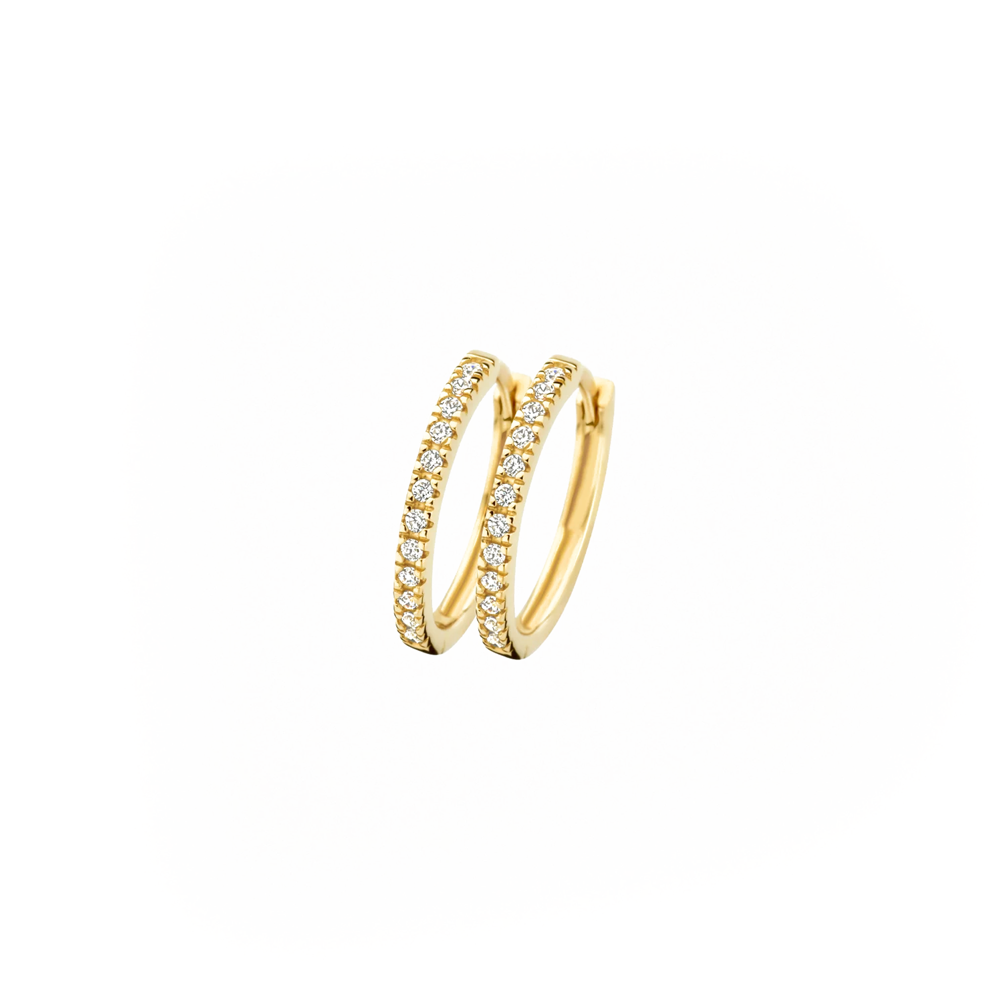 14 karaat geelgouden oorstekers - Blush - 7309YZI