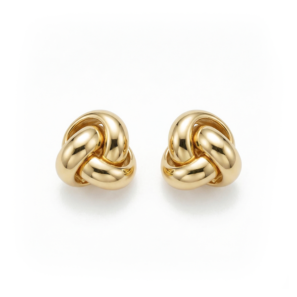 14 karaat geelgouden oorstekers - Blush - 7157YGO