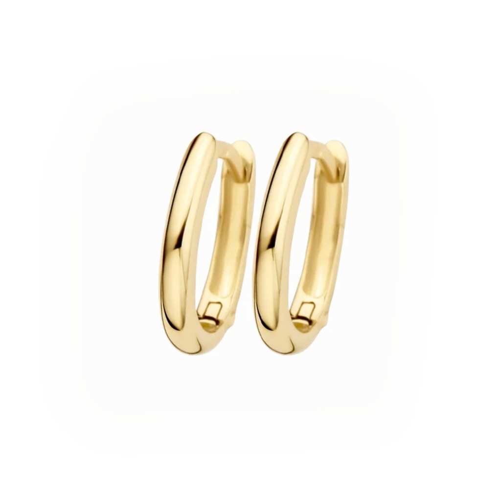 14 karaat geelgouden oorstekers - Blush - 7224YGO