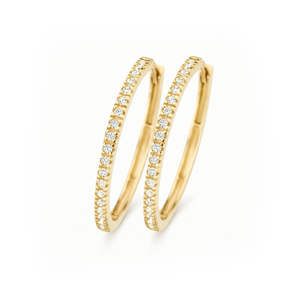 14 karaat geelgouden oorstekers - Blush - 7306YZI